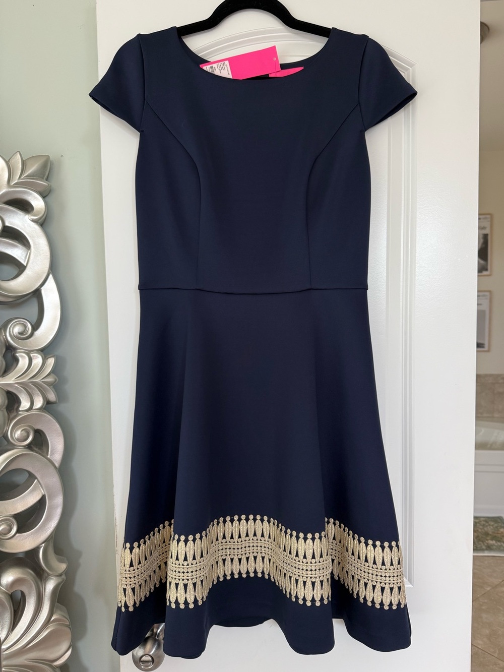 Lilly Pulitzer Klara Dress | NWT | Size 10 | True Navy | Crochet Trim |MSRP $198